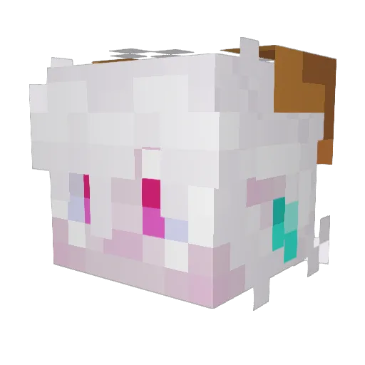 geliscope Minecraft avatar head, 3D render