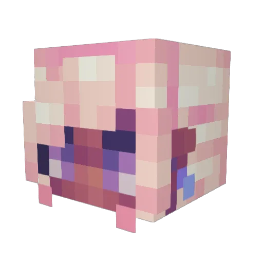gelzeu Minecraft avatar head, 3D render