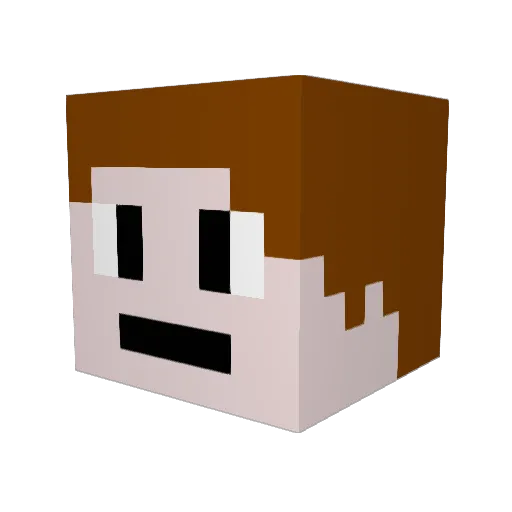 gem_ylo Minecraft avatar head, 3D render