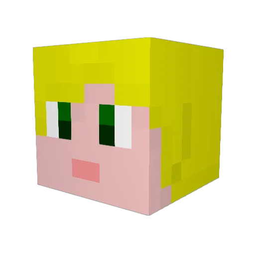 geminipop Minecraft avatar head, 3D render