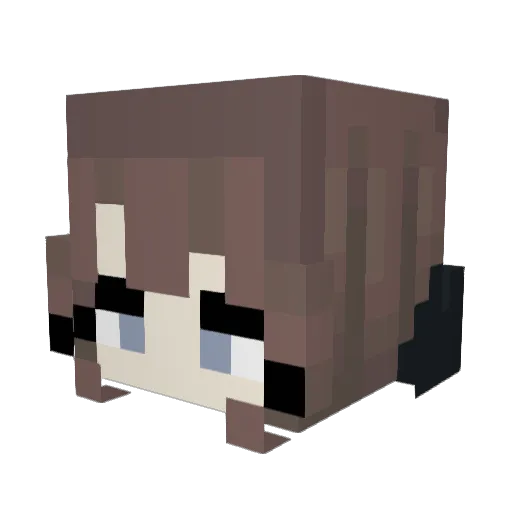 gemmaboland Minecraft avatar head, 3D render