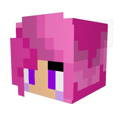 gemmakirby Minecraft avatar head, 3D render