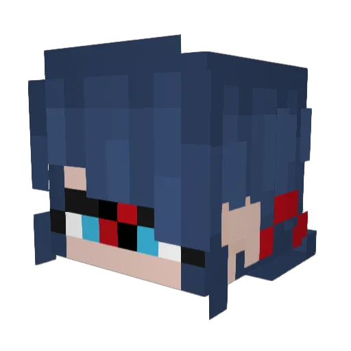 gemmamalone Minecraft avatar head, 3D render