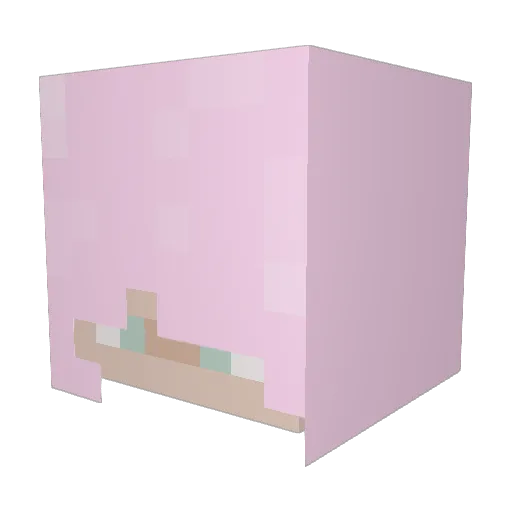 gemshiho Minecraft avatar head, 3D render