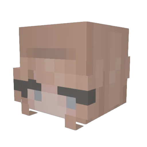 gemusito Minecraft avatar head, 3D render