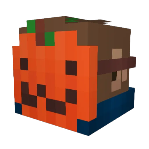 gen_confused Minecraft avatar head, 3D render
