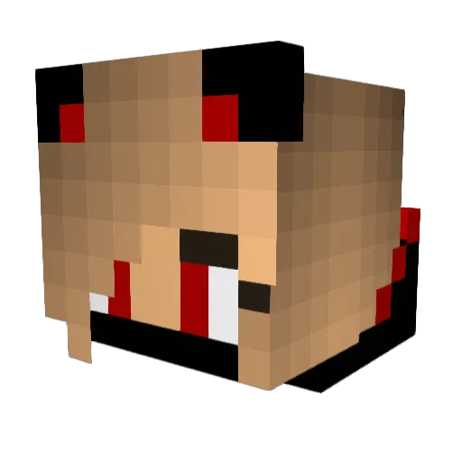 genadulf Minecraft avatar head, 3D render
