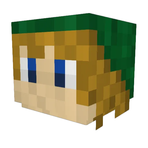 genandnic Minecraft avatar head, 3D render