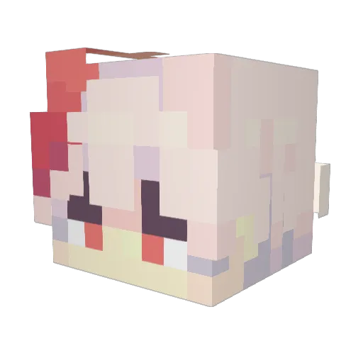 genderjello Minecraft avatar head, 3D render