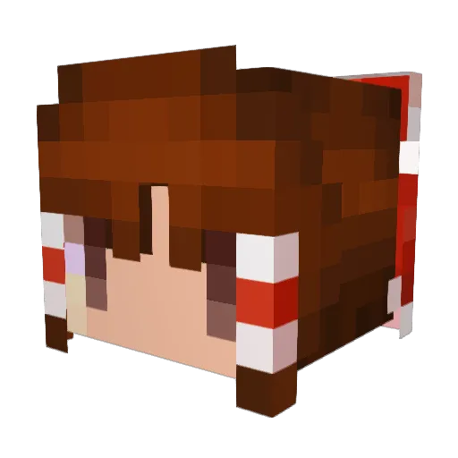 genencha Minecraft avatar head, 3D render