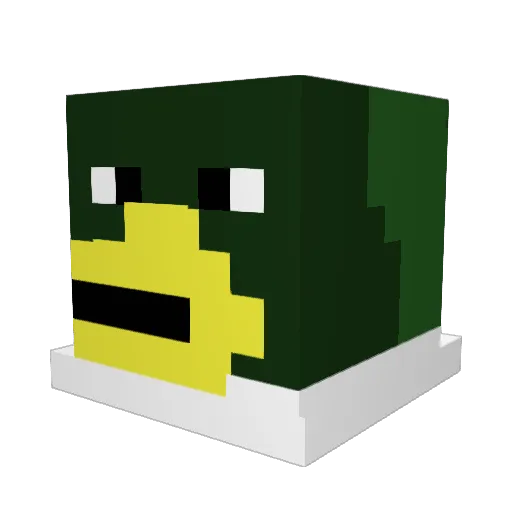 genente Minecraft avatar head, 3D render