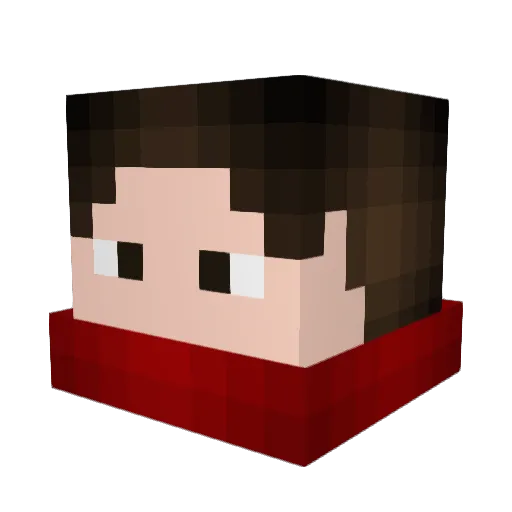 generaalkamp Minecraft avatar head, 3D render