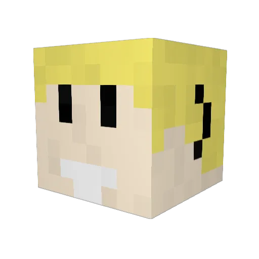 generaldon Minecraft avatar head, 3D render