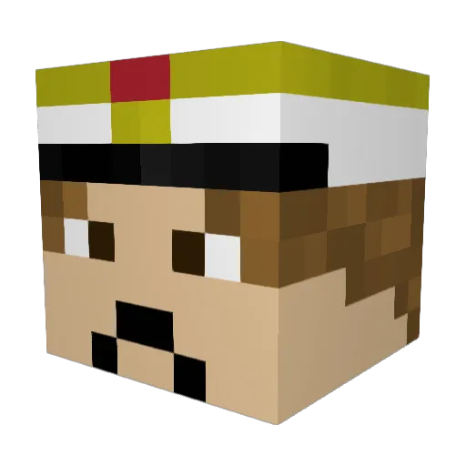 generalpucalpa Minecraft avatar head, 3D render