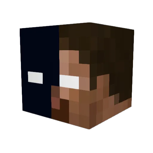 generatic Minecraft avatar head, 3D render