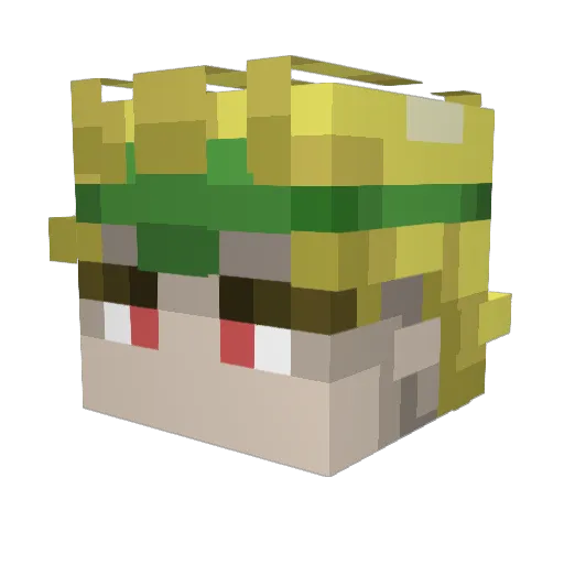 generic_goober Minecraft avatar head, 3D render