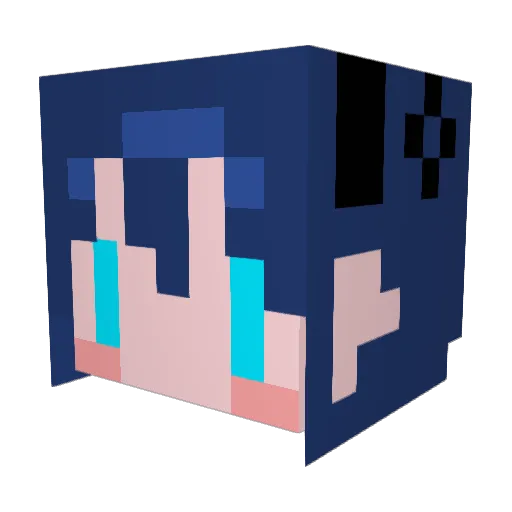 genga3737 Minecraft avatar head, 3D render