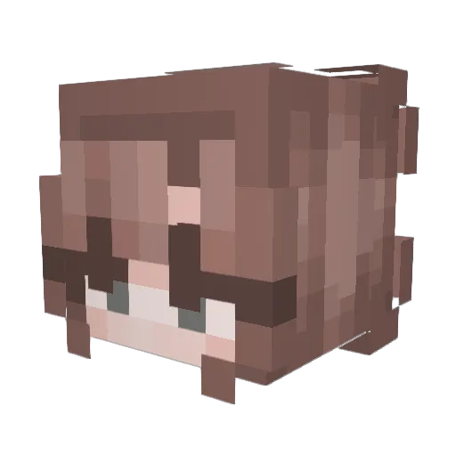 gengarqt Minecraft avatar head, 3D render