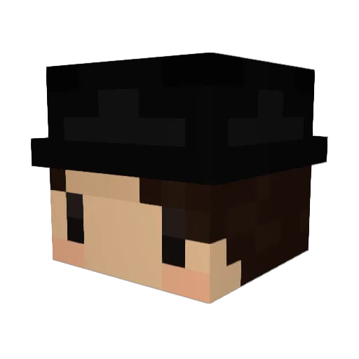 genghisd Minecraft avatar head, 3D render