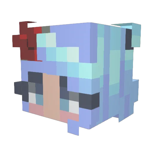 genie_potato Minecraft avatar head, 3D render