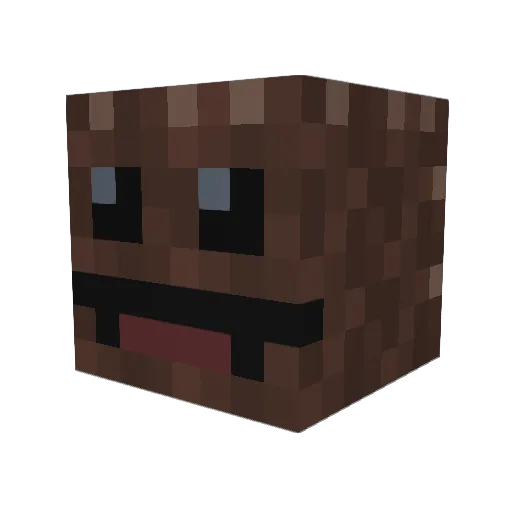 genifell Minecraft avatar head, 3D render