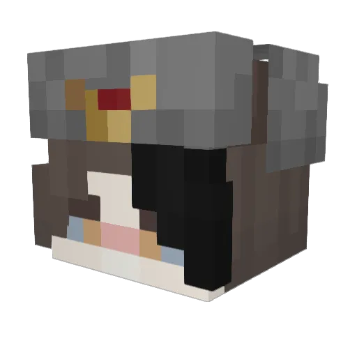 genins Minecraft avatar head, 3D render