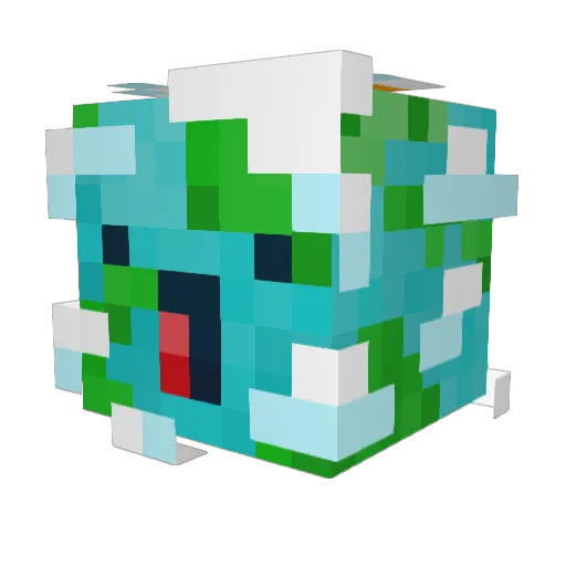 genio__ Minecraft avatar head, 3D render