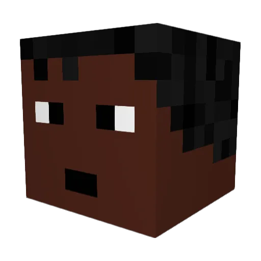 genioo0 Minecraft avatar head, 3D render