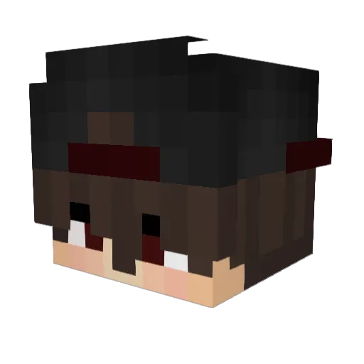 geniushung Minecraft avatar head, 3D render