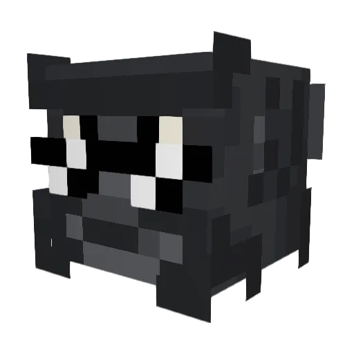 geniuslly Minecraft avatar head, 3D render