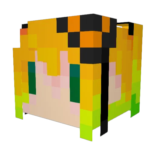 gennji13 Minecraft avatar head, 3D render