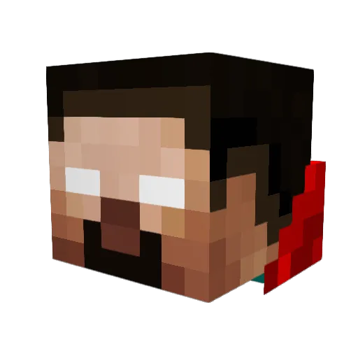 genral121 Minecraft avatar head, 3D render