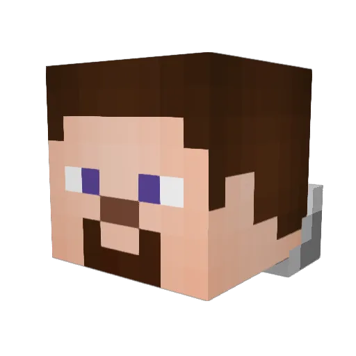 genrix_gamer Minecraft avatar head, 3D render