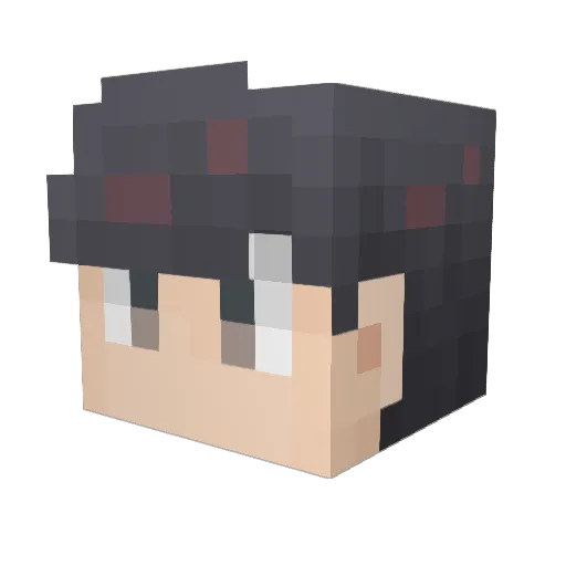 genta_0425 Minecraft avatar head, 3D render