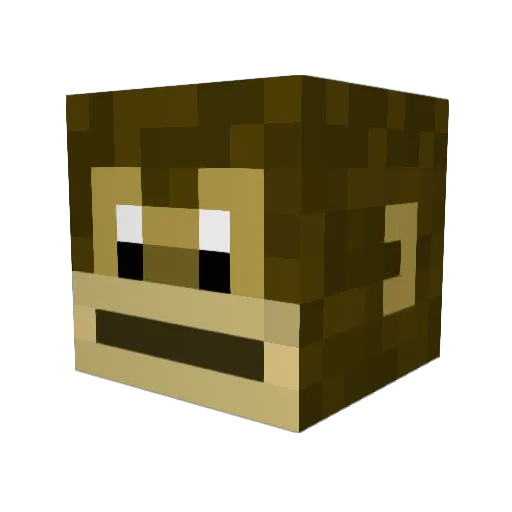 gentch Minecraft avatar head, 3D render