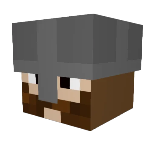 gentle_packet Minecraft avatar head, 3D render