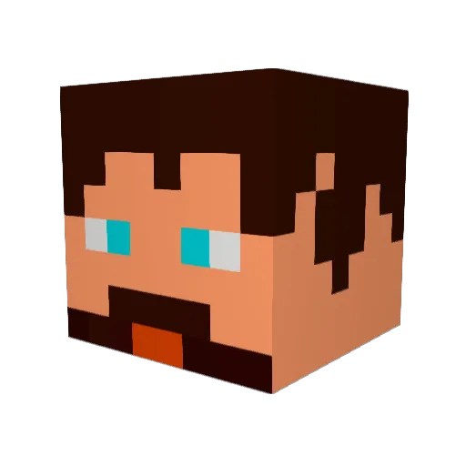 geo1997 Minecraft avatar head, 3D render