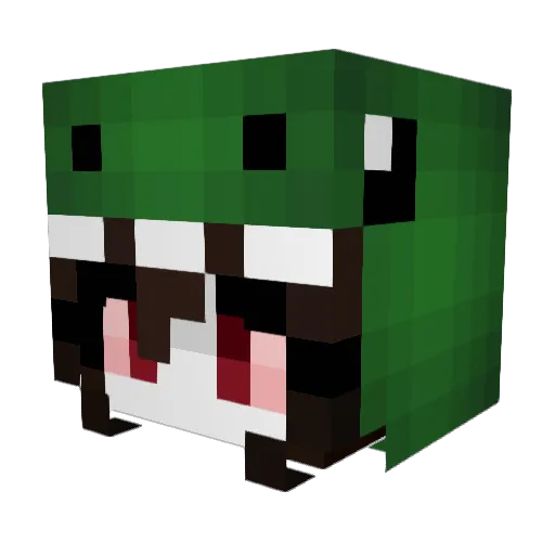 geoat Minecraft avatar head, 3D render