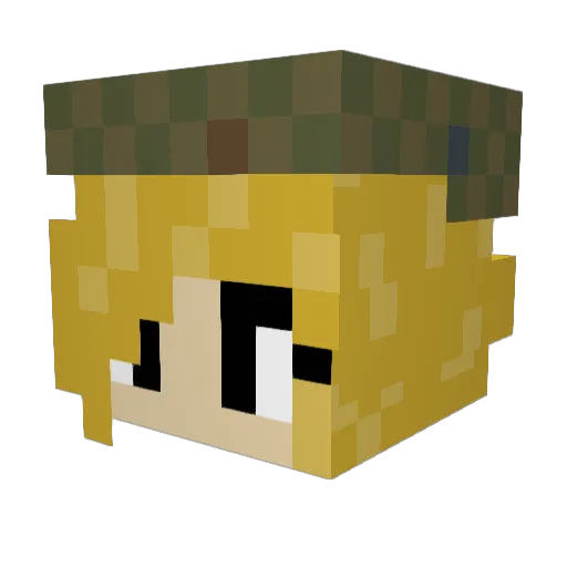 geobica Minecraft avatar head, 3D render