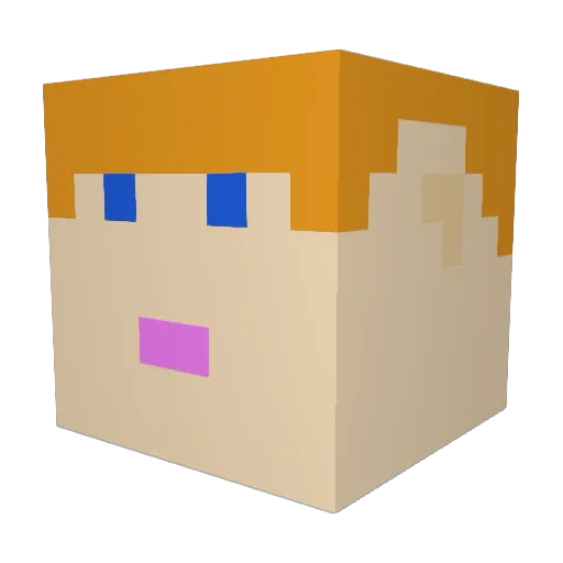 geoe1234 Minecraft avatar head, 3D render