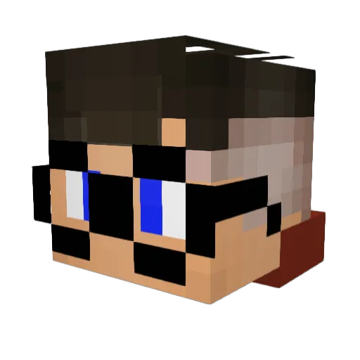 geographydude Minecraft avatar head, 3D render