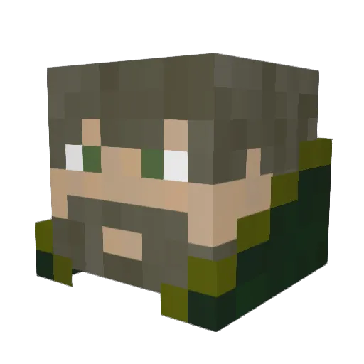 geokolte Minecraft avatar head, 3D render