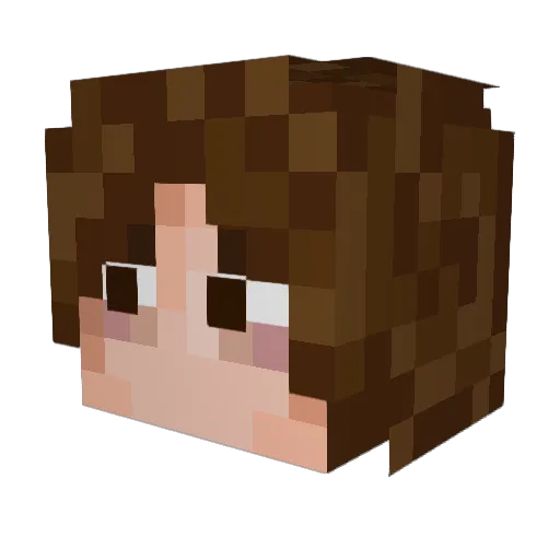 geometric_moose Minecraft avatar head, 3D render