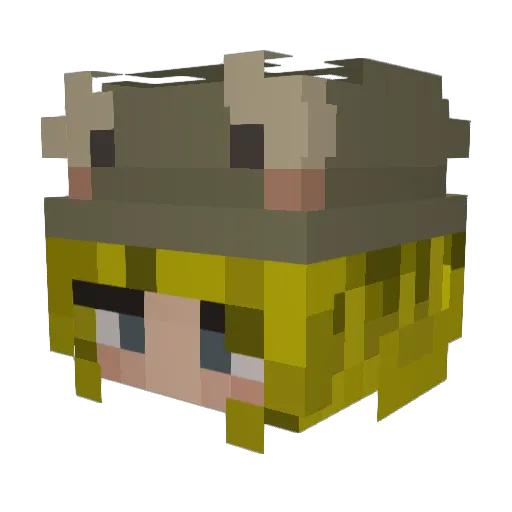 geometricg00se Minecraft avatar head, 3D render