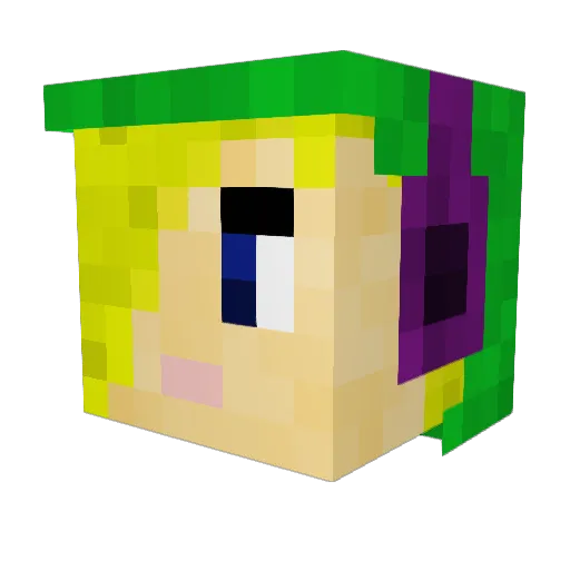 geomikey Minecraft avatar head, 3D render