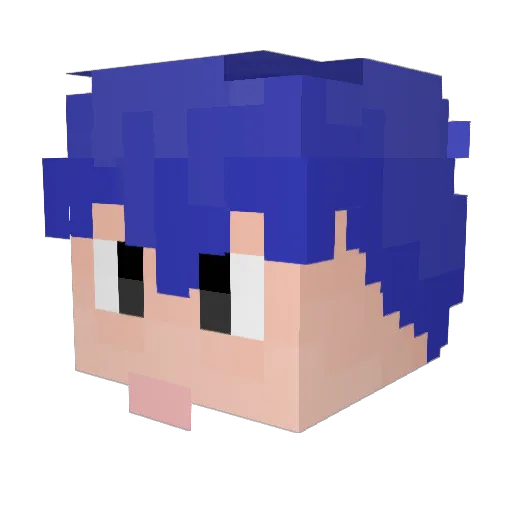geomoongo Minecraft avatar head, 3D render