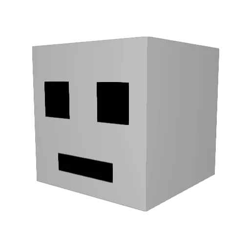 geonhee_ Minecraft avatar head, 3D render