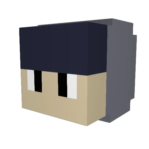 geonhwa Minecraft avatar head, 3D render