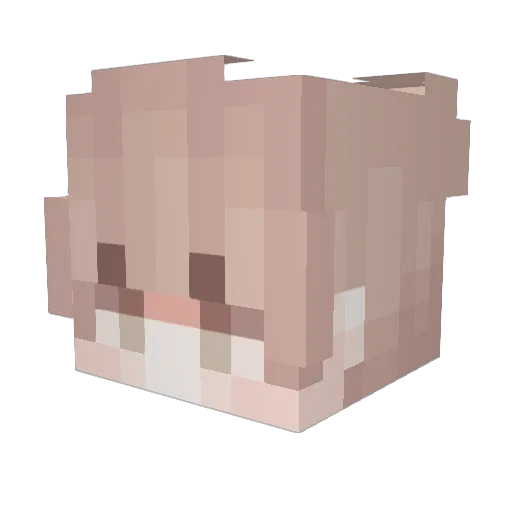 george_dot_exe Minecraft avatar head, 3D render