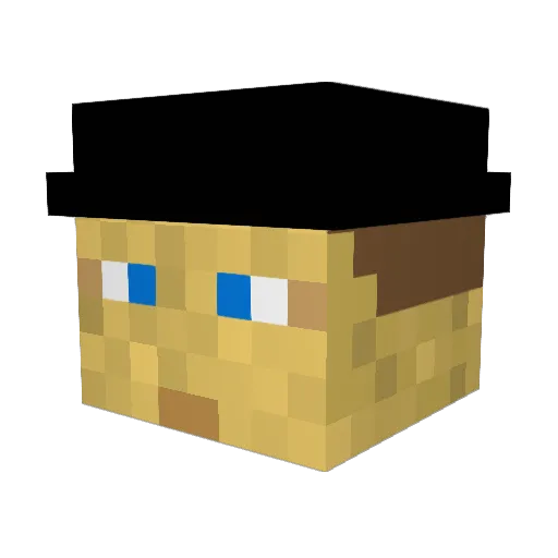 georgelito Minecraft avatar head, 3D render